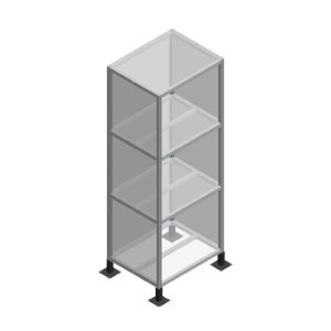 3 shelf aluminum stand