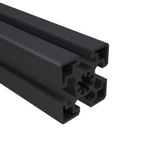 E45-4545-BA-C BLACK 45mm x 45mm ALUMINUM T-SLOT EXTRUSION <span style="font-size: .7em;">(Cut To Length)</span>