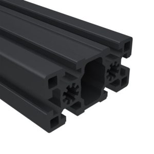 E45-4590-BA-C – 45mm x 90mm BLACK T-SLOT ALUMINUM EXTRUSION <span style="font-size: .7em;">(Cut To Length)</span>