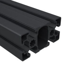 E45-4590L-BA-C – 45mm x 90mm LITE BLACK T-SLOT ALUMINUM EXTRUSION <span style="font-size: .7em;">(Cut To Length)</span> (Copy)